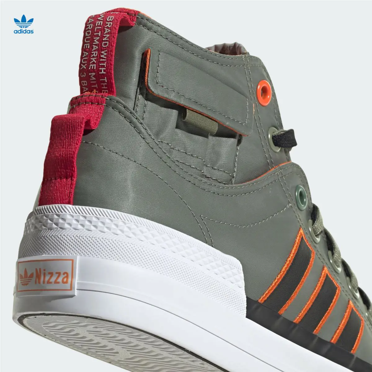 Adidas shoes - Adidas Originals Nizza - Originals Nizza - GZ2655 - Legacy Green / Core Black / Orange (UPC: 194821760813) 6