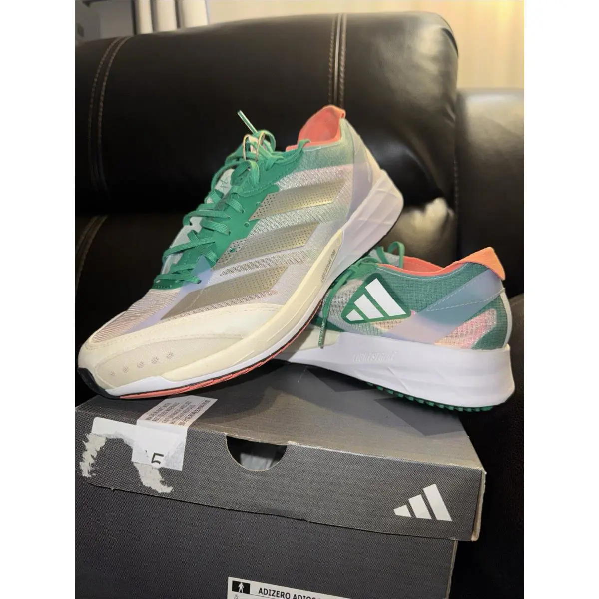 Adidas shoes - Adizero Adios 7 - Adizero Adios - JR1094 - White/Silver/Cougrn 0