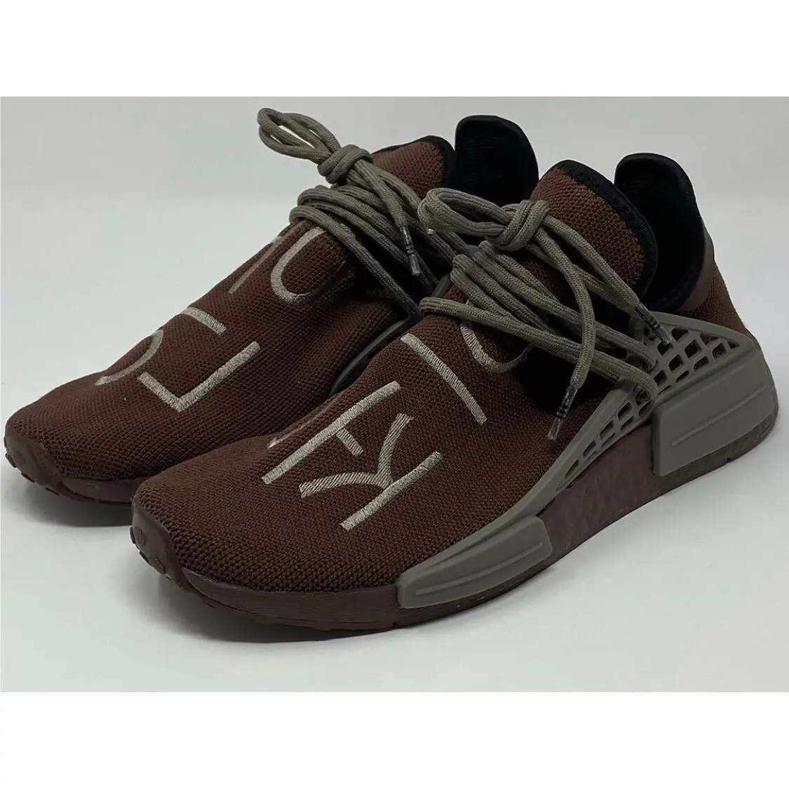 Adidas Nmd Human Race x Pharrell Chocolate 2020 Men`s Shoes Size 12