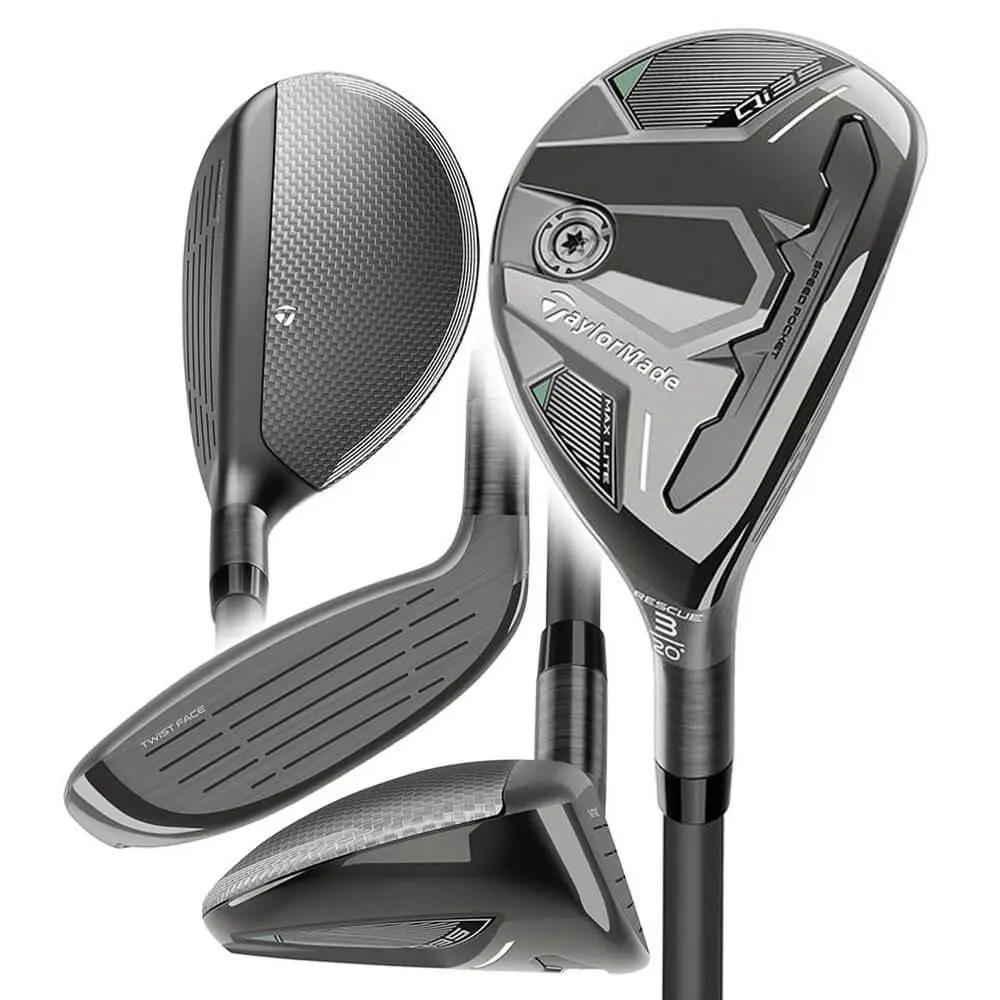 Taylormade Men Qi35 Max Lite Rescue Hybrid - 25 RH 5 27 Graph Senior