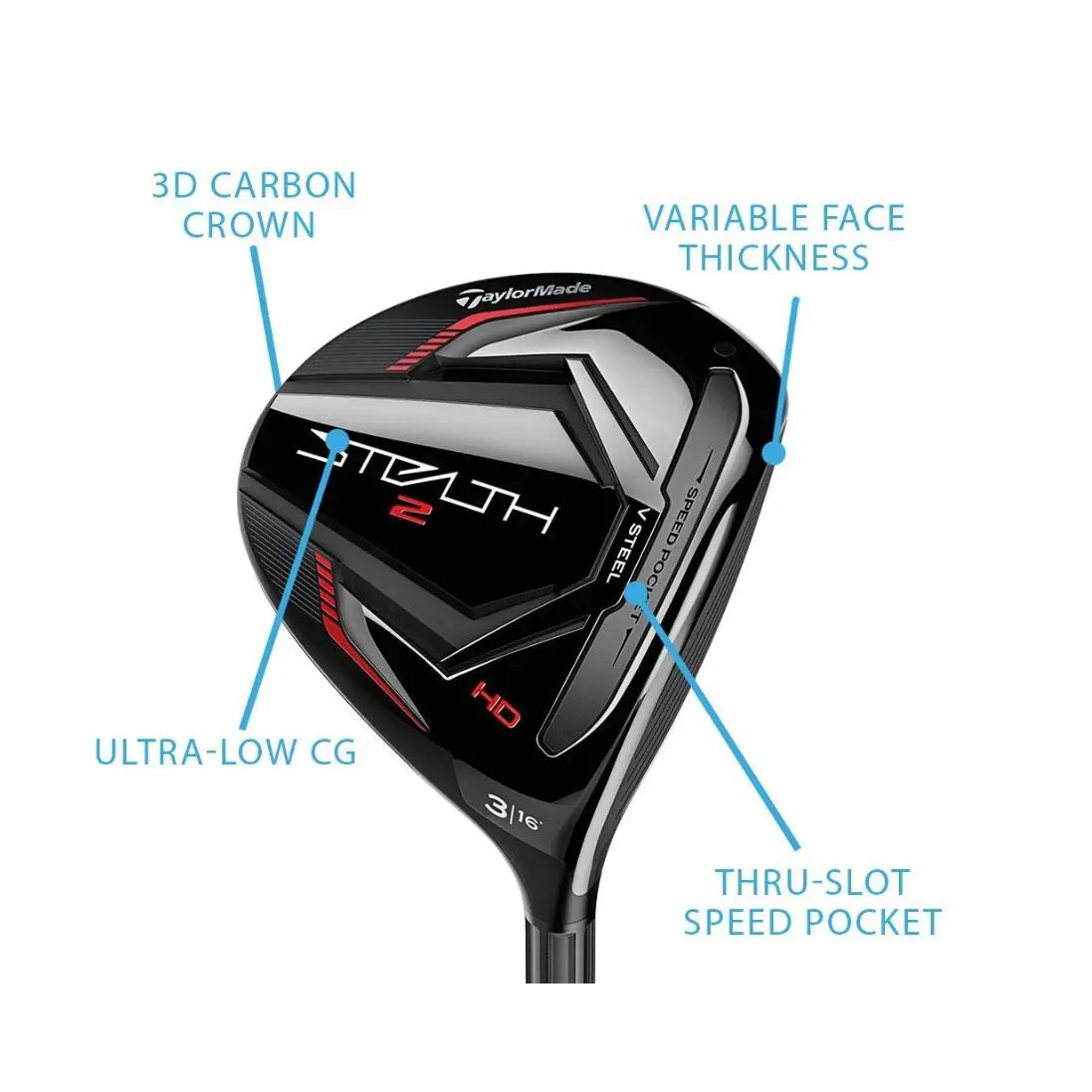 TaylorMade  - Stealth 2 HD - Stealth - Stealth HD - Black 0