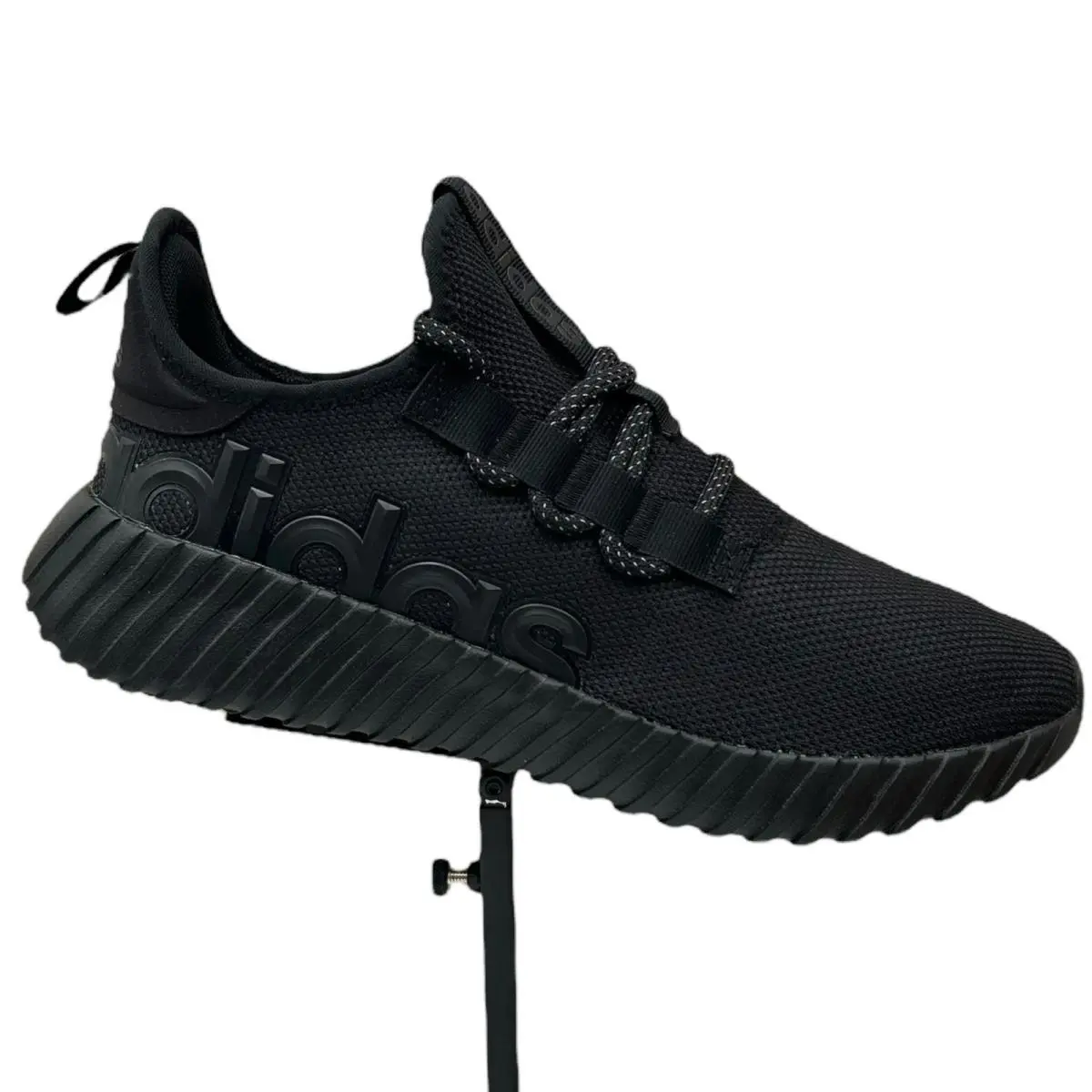 Adidas Mens Kaptir 3.0 Running Shoes Size 8.5 Black Knit Upper Comfort Sneakers - Black