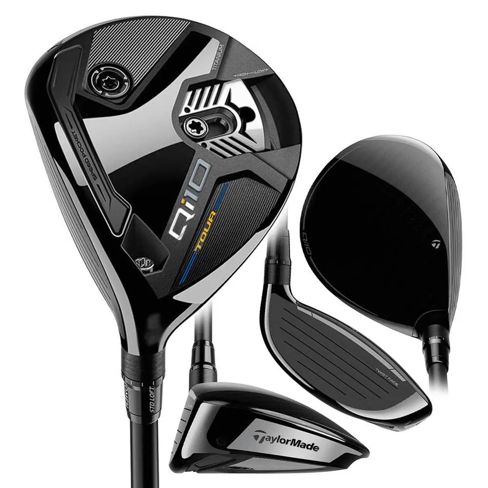 Taylormade Men Qi10 Tour Fairway Wood - 24 LH 3 15 Graph Stiff - Chrome