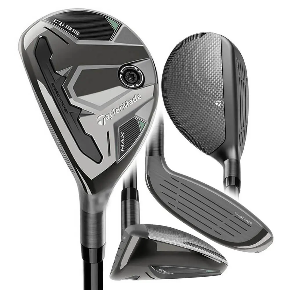 Taylormade Men Qi35 Max Rescue Hybrid - 25 - Chrome