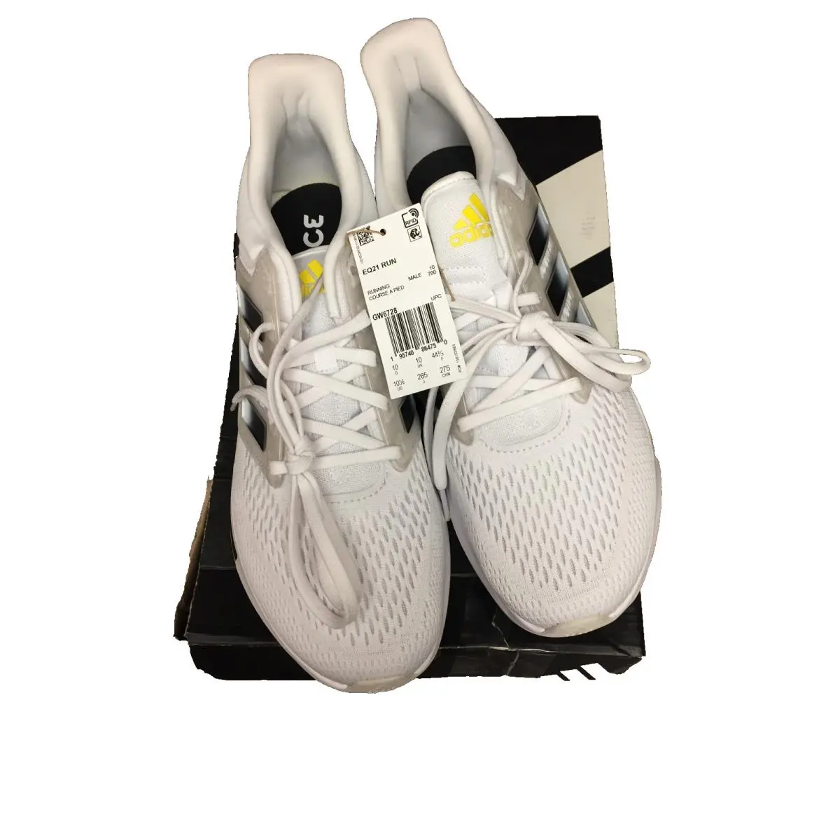 Adidas shoes - Adidas EQ21RUN - GW6728 - White/Black Beam / Yellow 0
