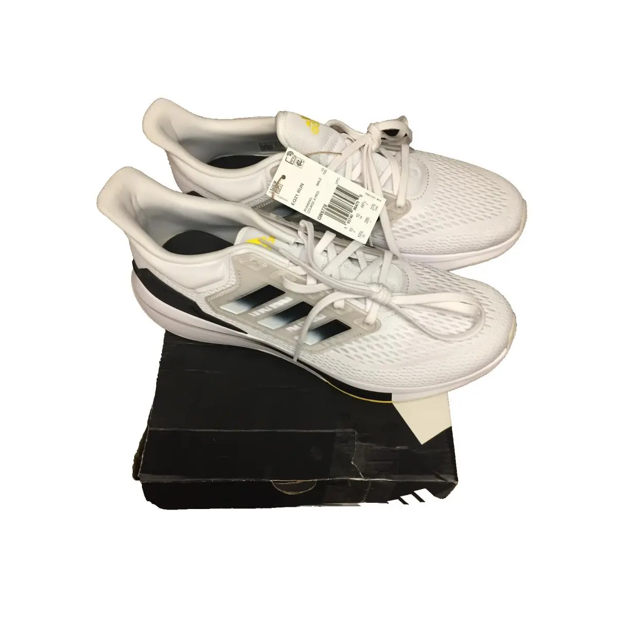 Adidas shoes - Adidas EQ21RUN - GW6728 - White/Black Beam / Yellow 1