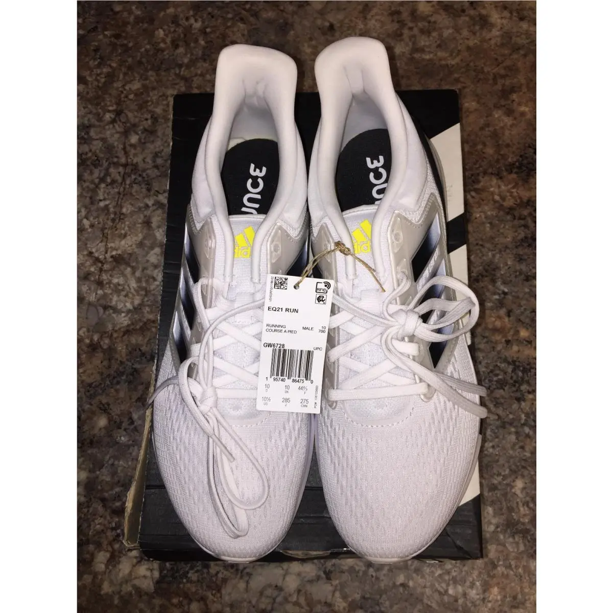 Adidas shoes - Adidas EQ21RUN - GW6728 - White/Black Beam / Yellow 13