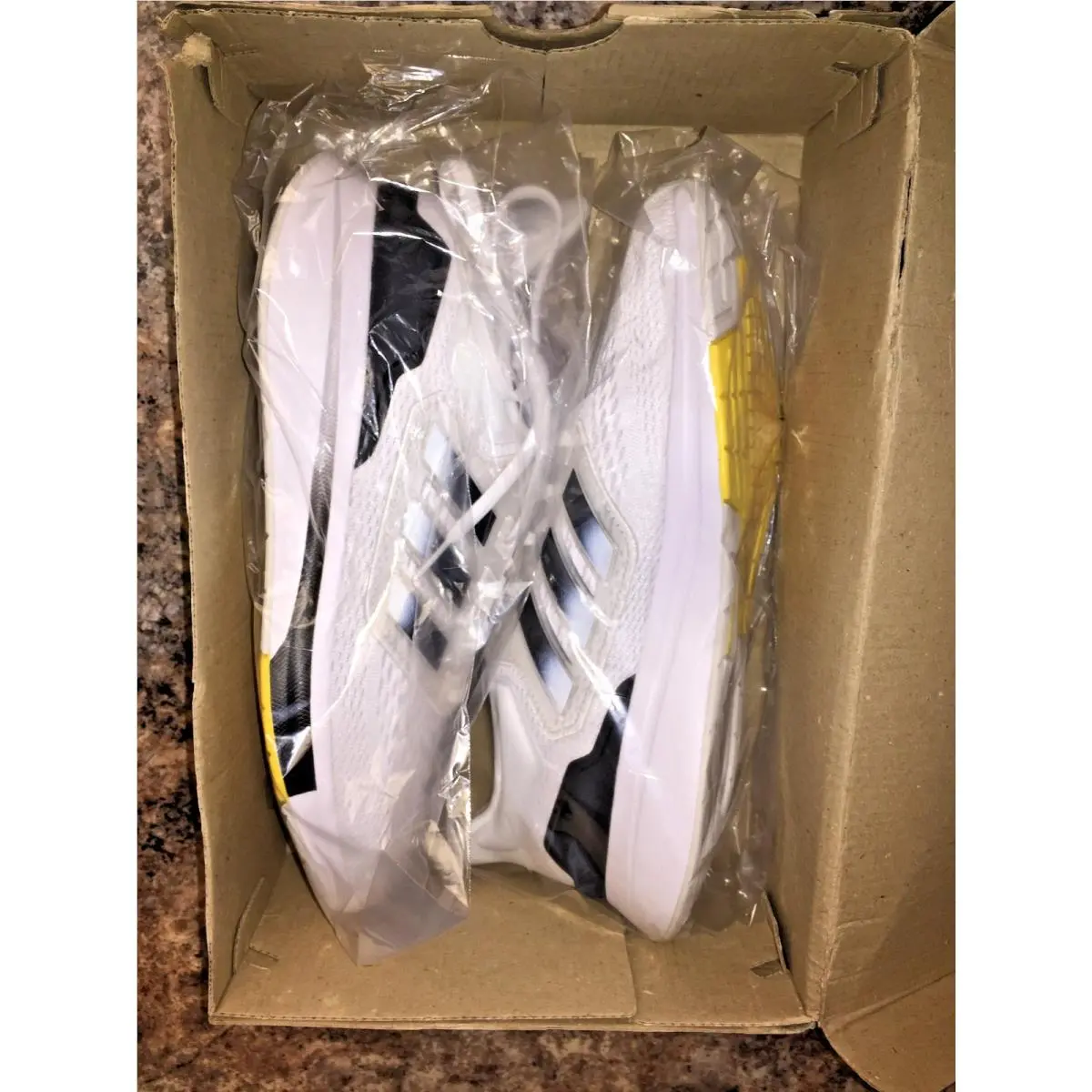 Adidas shoes - Adidas EQ21RUN - GW6728 - White/Black Beam / Yellow 14