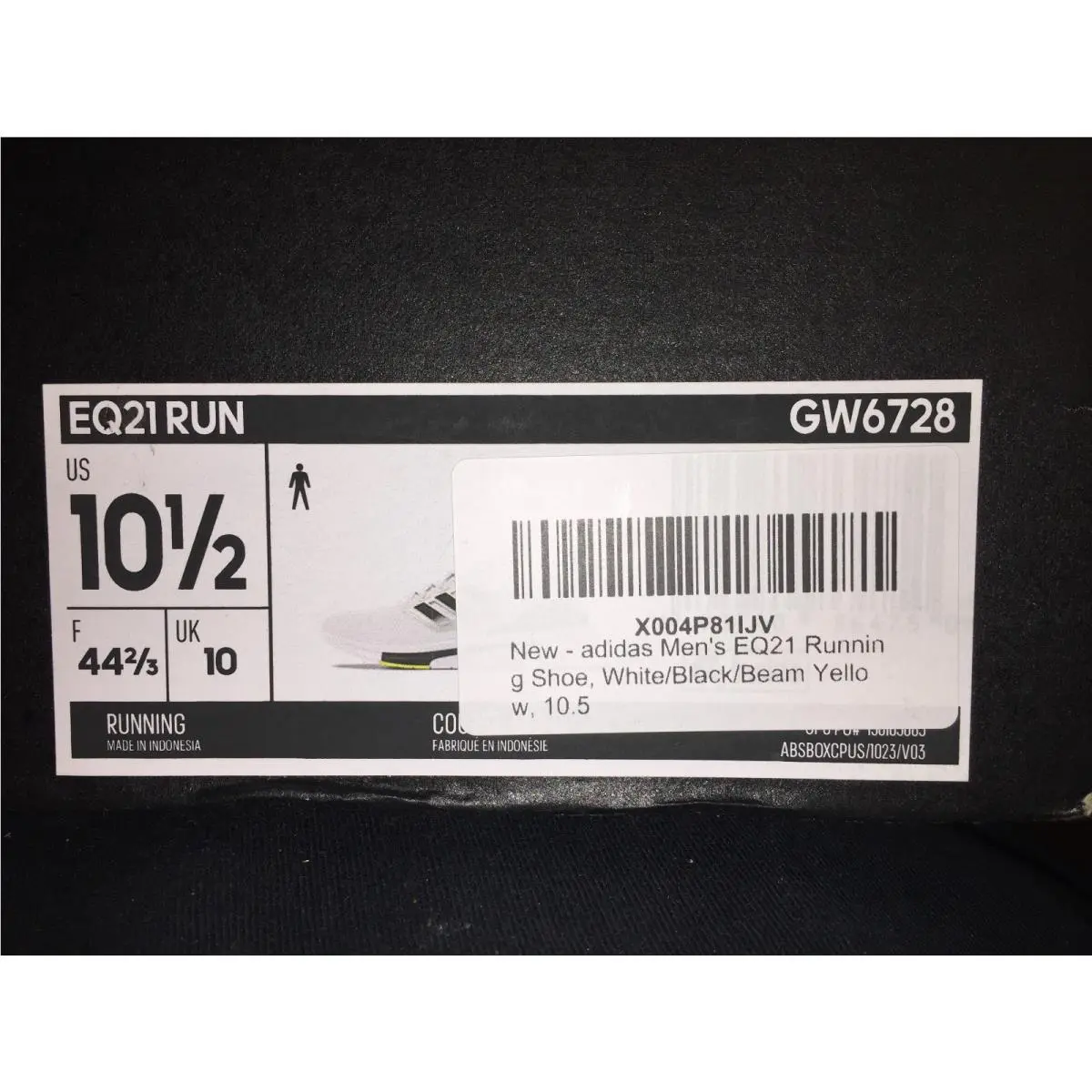 Adidas shoes - Adidas EQ21RUN - GW6728 - White/Black Beam / Yellow 15