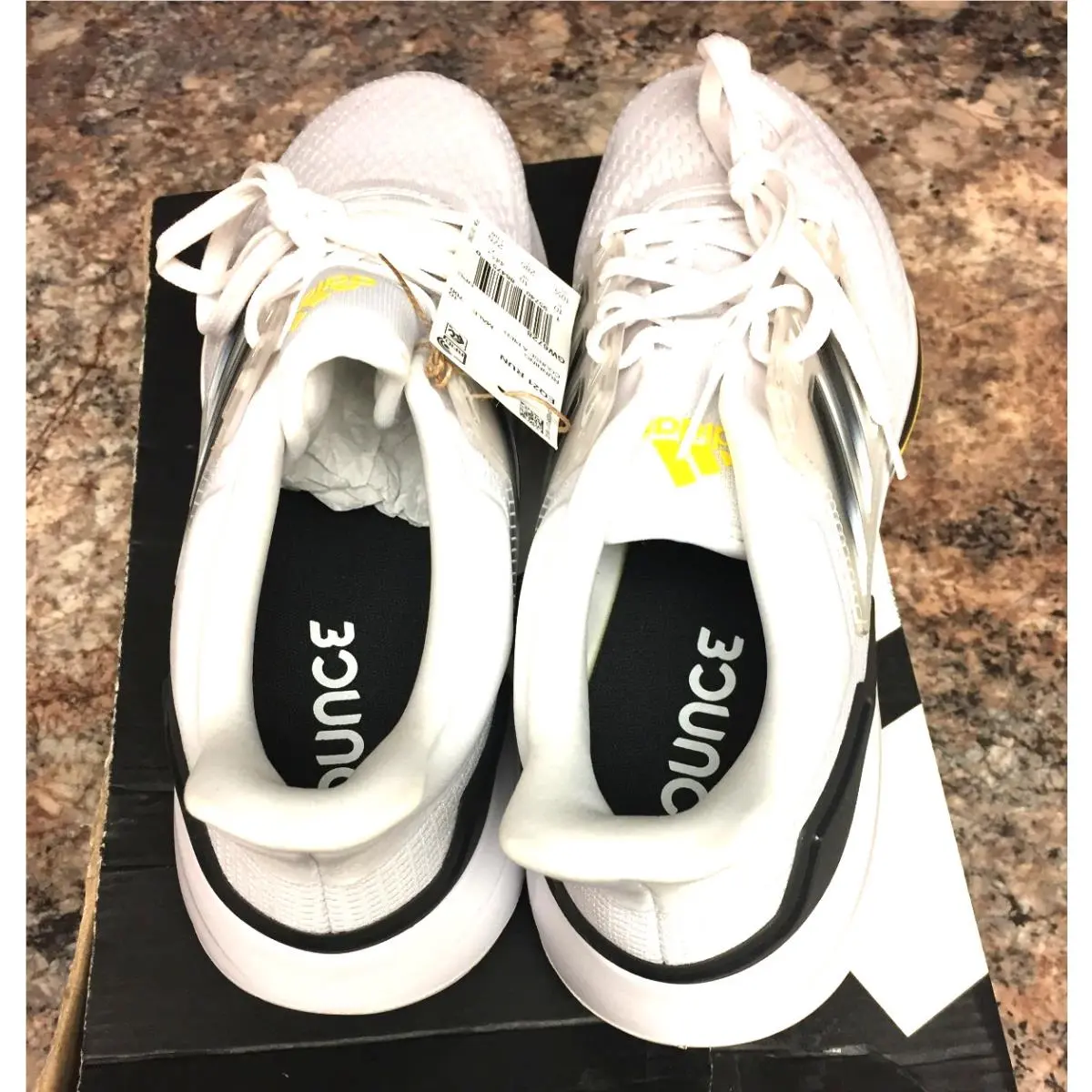 Adidas shoes - Adidas EQ21RUN - GW6728 - White/Black Beam / Yellow 2