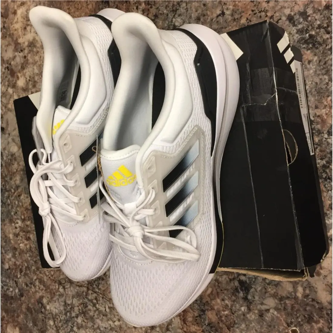 Adidas shoes - Adidas EQ21RUN - GW6728 - White/Black Beam / Yellow 3