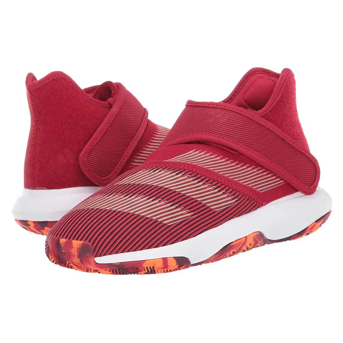 Adidas Boys Harden B/e 3 J Basketball Shoes Power Red Orange EF3602 Size 5.5 - Red, Manufacturer: Power Red/White/Solar Orange