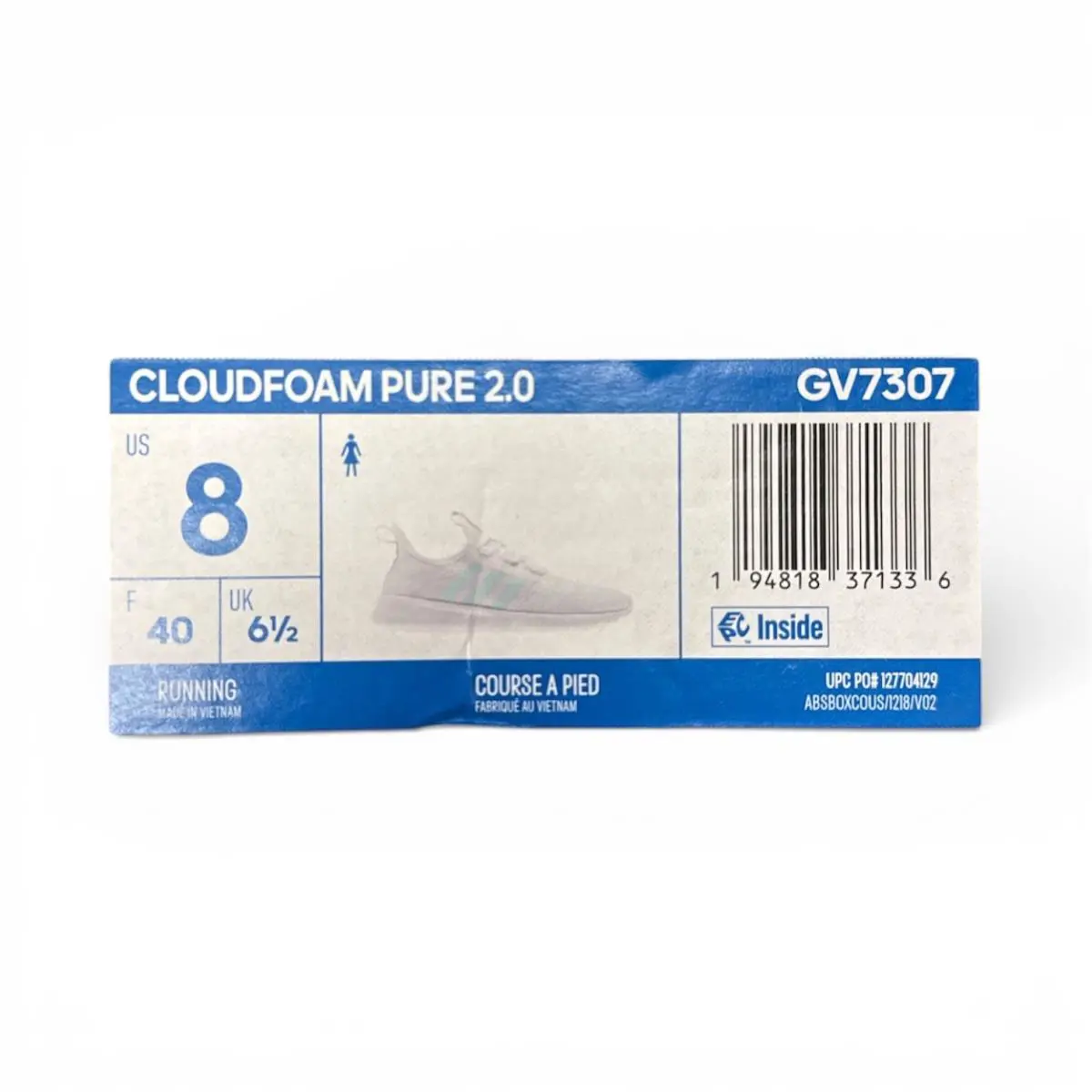 Adidas shoes - adidas Cloudfoam Pure 2.0 - Cloudfoam Pure - GV7307 - White (UPC: 194818371336) 7