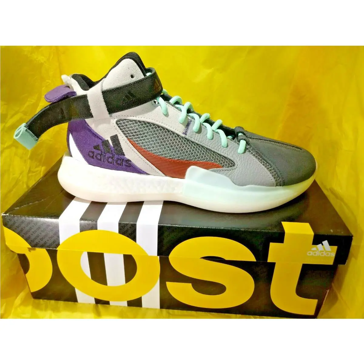Men`s Adidas Posterize Boost Basketball/urban Mid Top Shoes Size 11