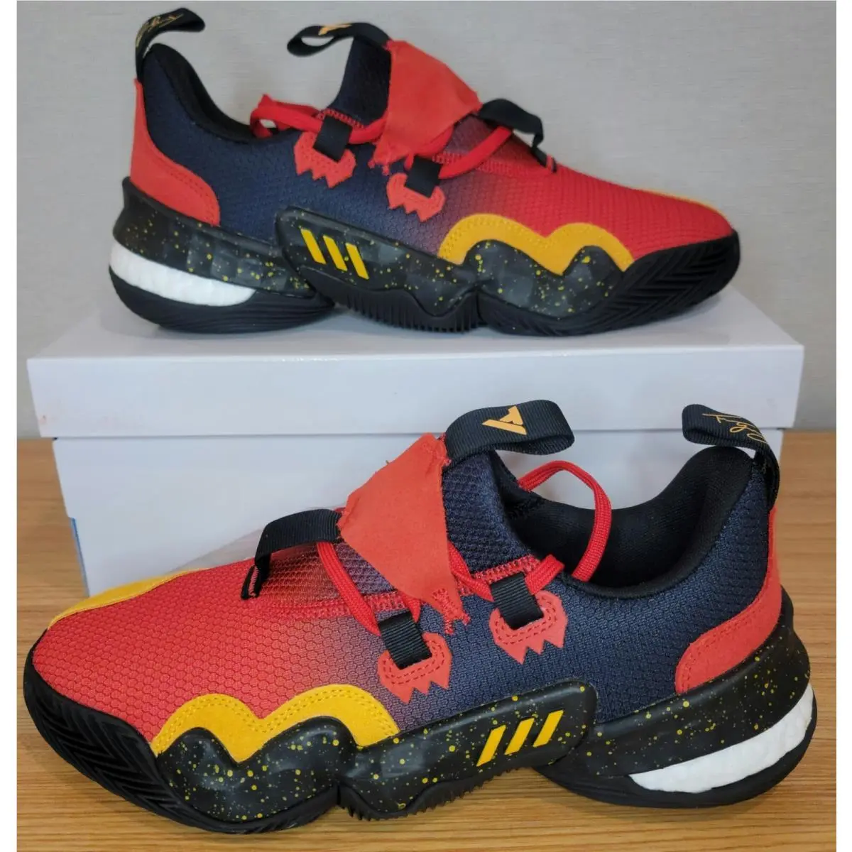 Adidas Trae Young 1 Atlanta Hawks Red Black Gold GY3772 Men Sz 8 / W Sz 9
