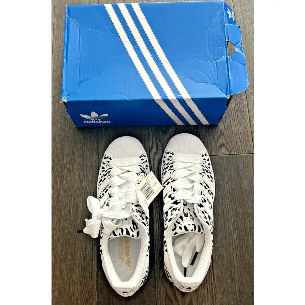Adidas Superstar W White Black Zebra Athletic Running Shoes Size 7.5 Womens