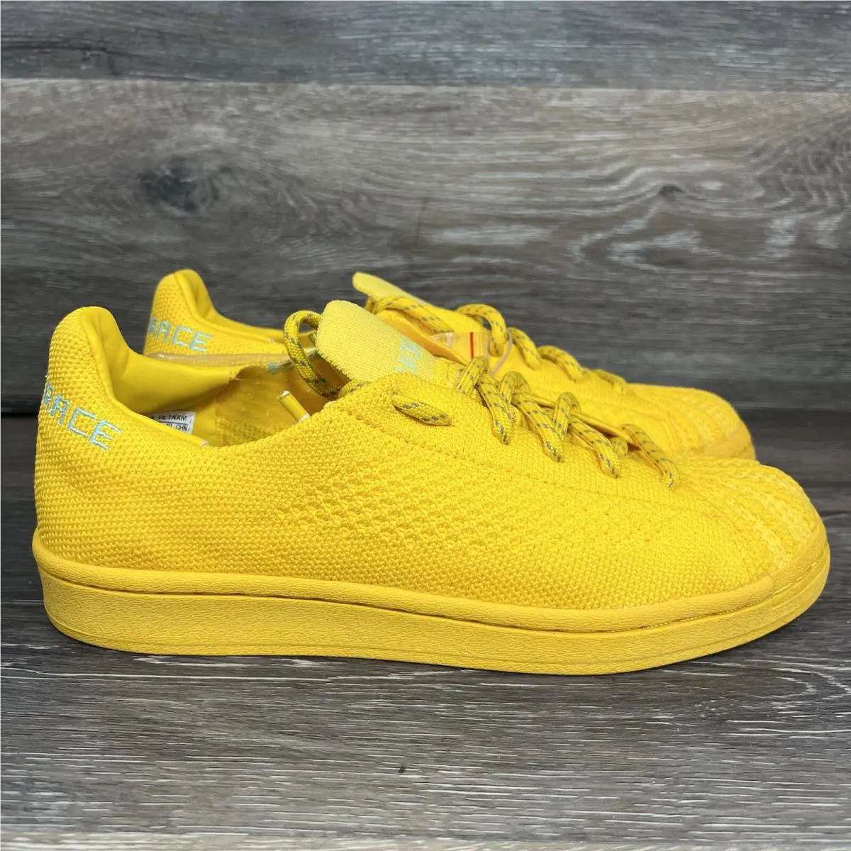 Adidas Mens Shoes sz 4.5 Superstar Prime Knit S42930 Yellow Trainer Sneaker