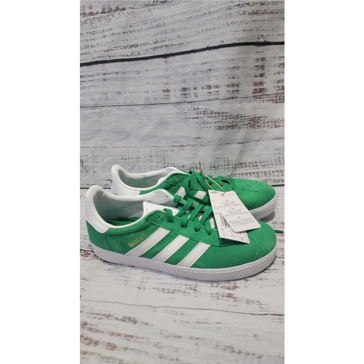 Adidas Originals Gazelle J Green Youth Shoes IE5612 sz 4