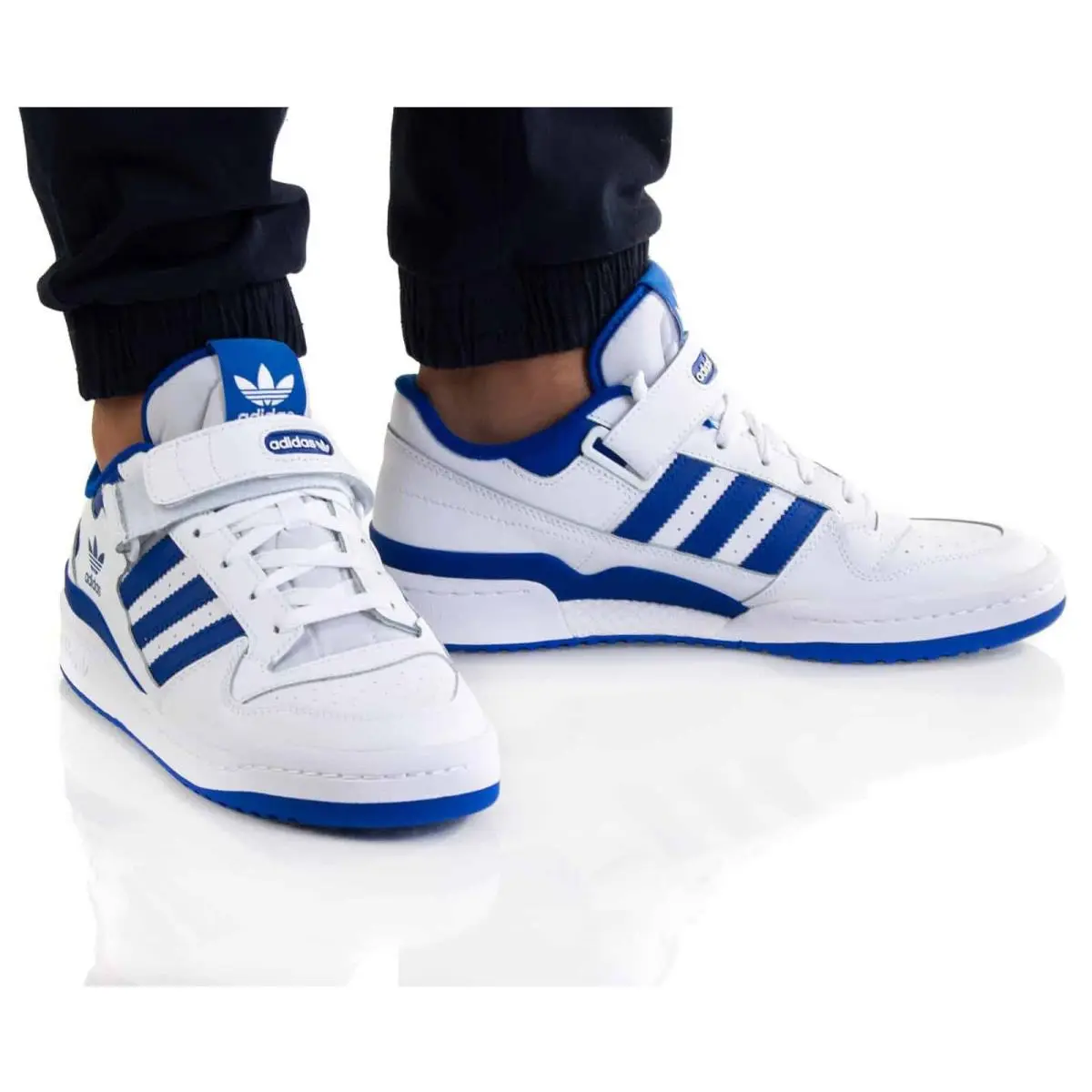 Adidas Forum Low Lace-up Sneakers Basketball Men Shoes White/royal Size 11.5