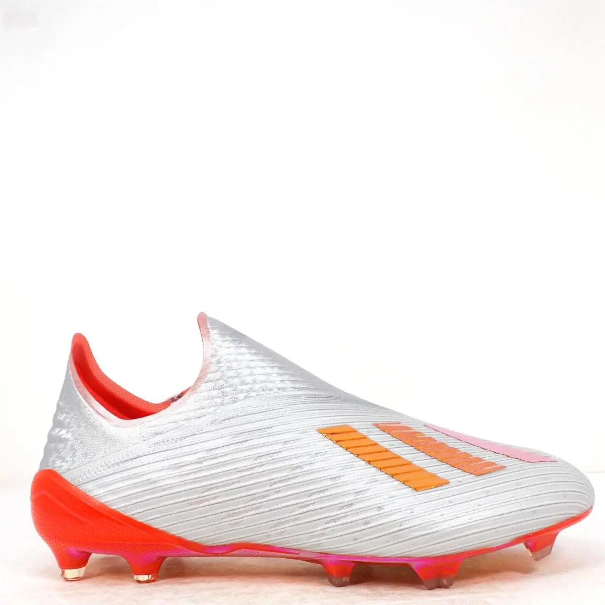 Adidas X 19+ Firm Ground Soccer Cleats Mens Size 13 F35322 Silver Orange