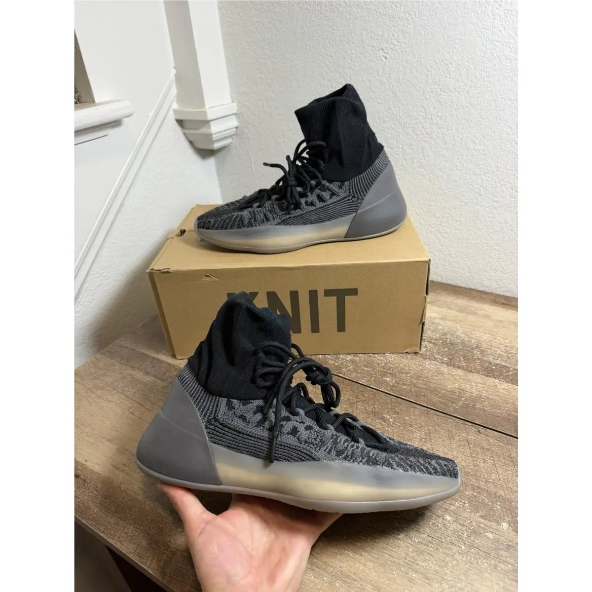 Adidas Yeezy Knit Bsktbl Slate Blue Mens Size 5 GV8294