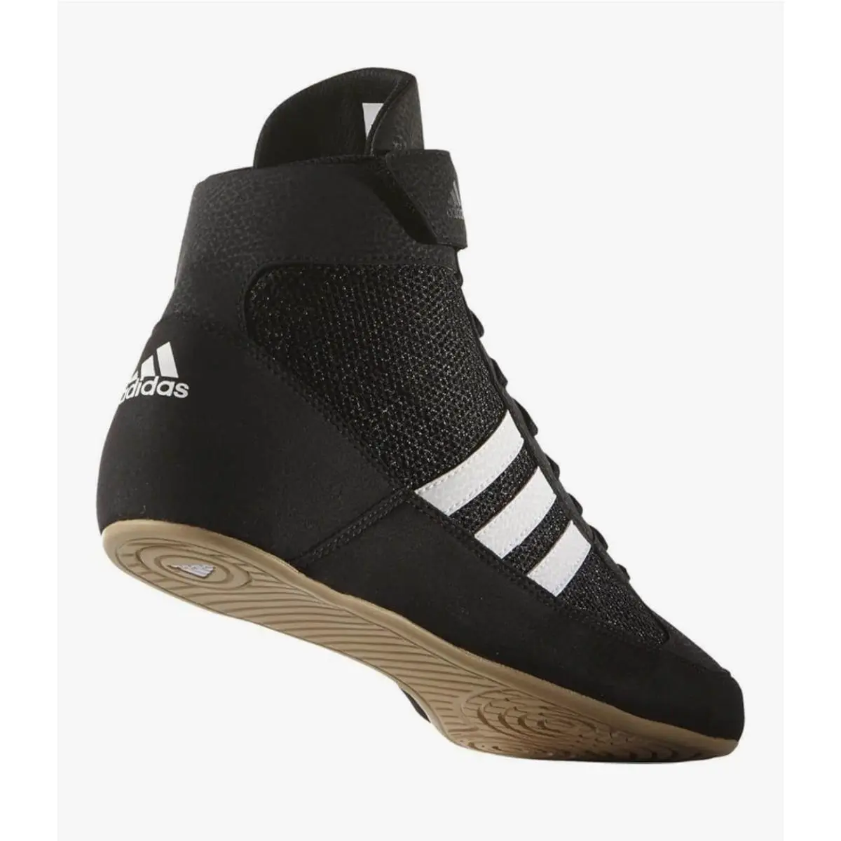 Adidas Hvc 2 Wrestling Combat Boot Shoes Mma Black/white AQ3325 Men`s 15 - Black