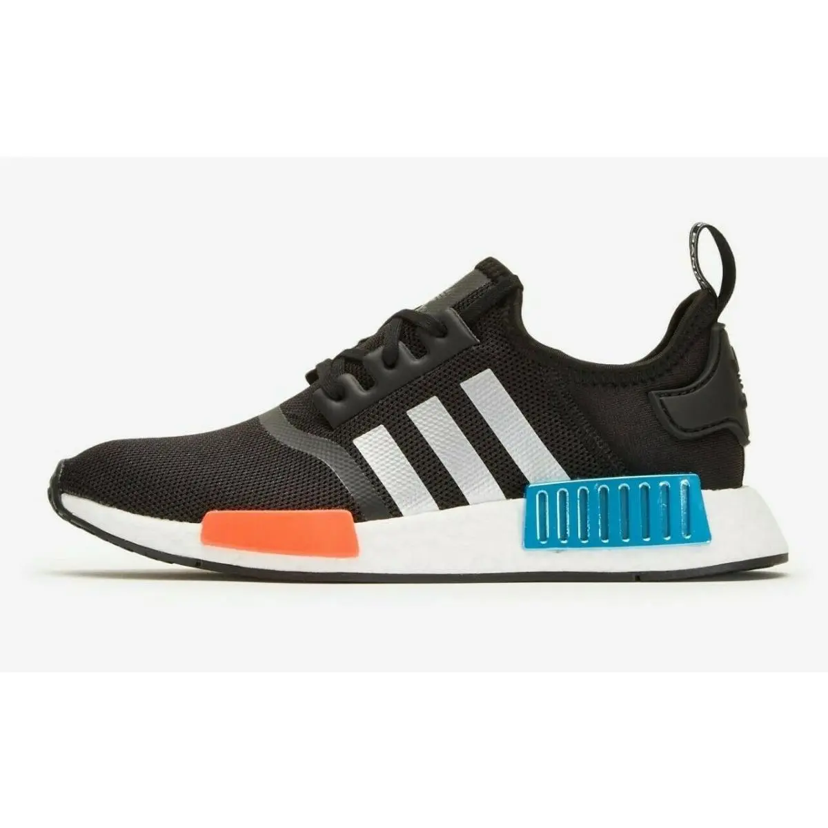 Adidas NMD_R1 J Black Silver Athletic Running Shoes 6.5Y = Size 7.5 Women FX5024