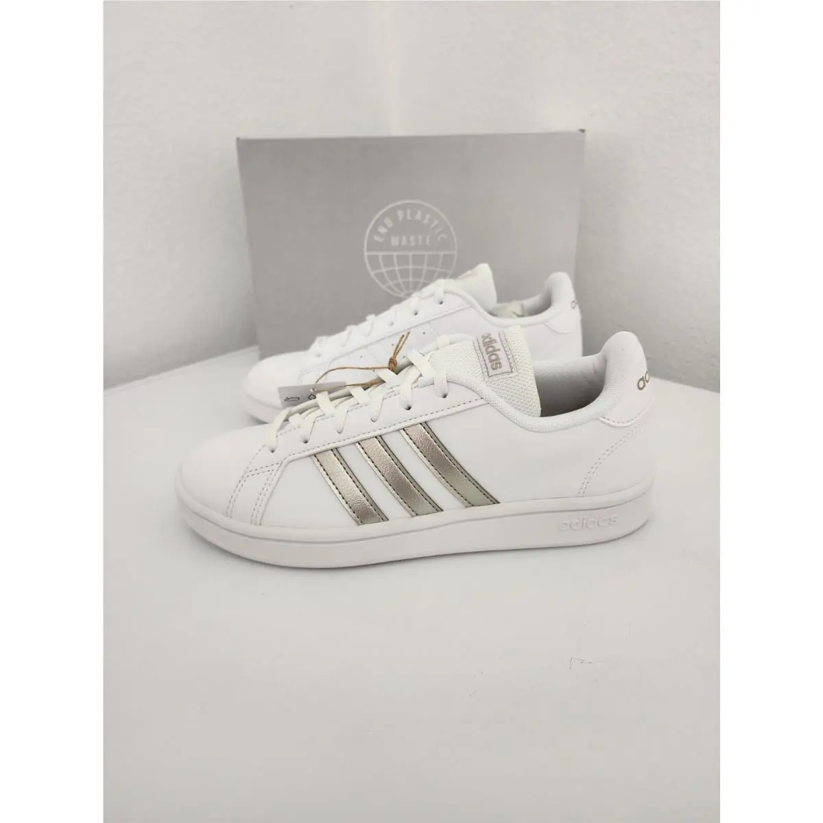Women`s Grand Court Base White EE7874 Size 7 by Adidas