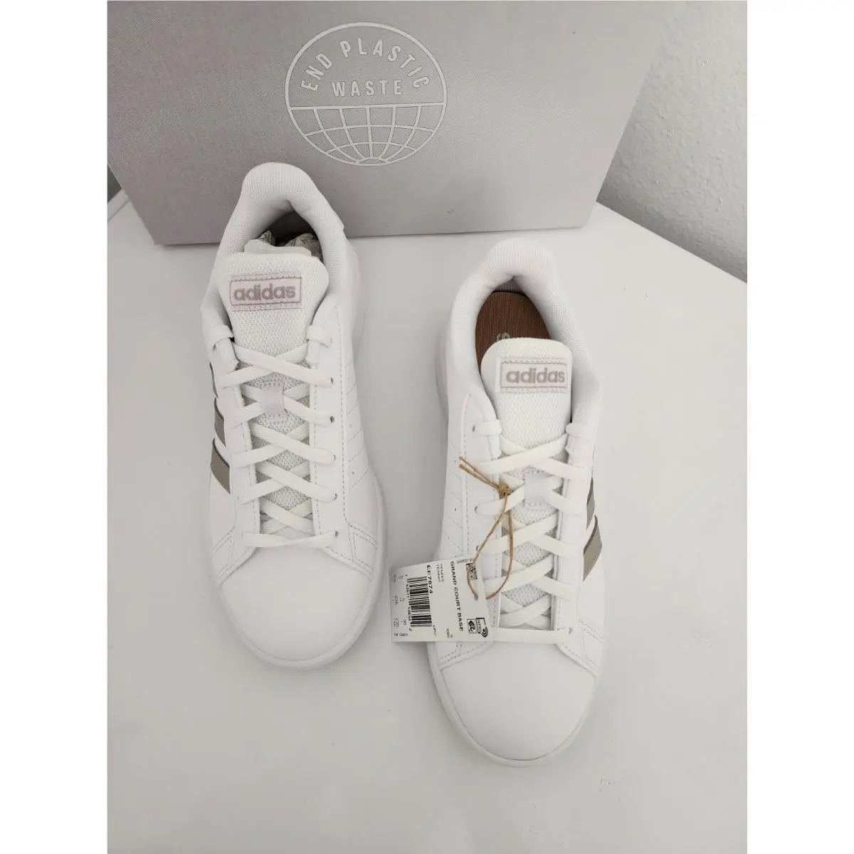 Adidas shoes - Grand Court base - Grand Court base - EE7874 - Ftwwht/Plamet/Ftwwht (UPC: 192611130761) 1
