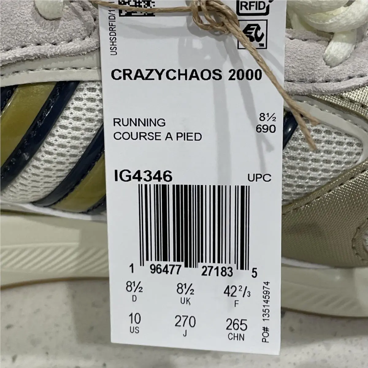 Adidas shoes - adidas Crazychaos - Crazychaos - IG4346 - Silver / White (UPC: 196477271835) 10