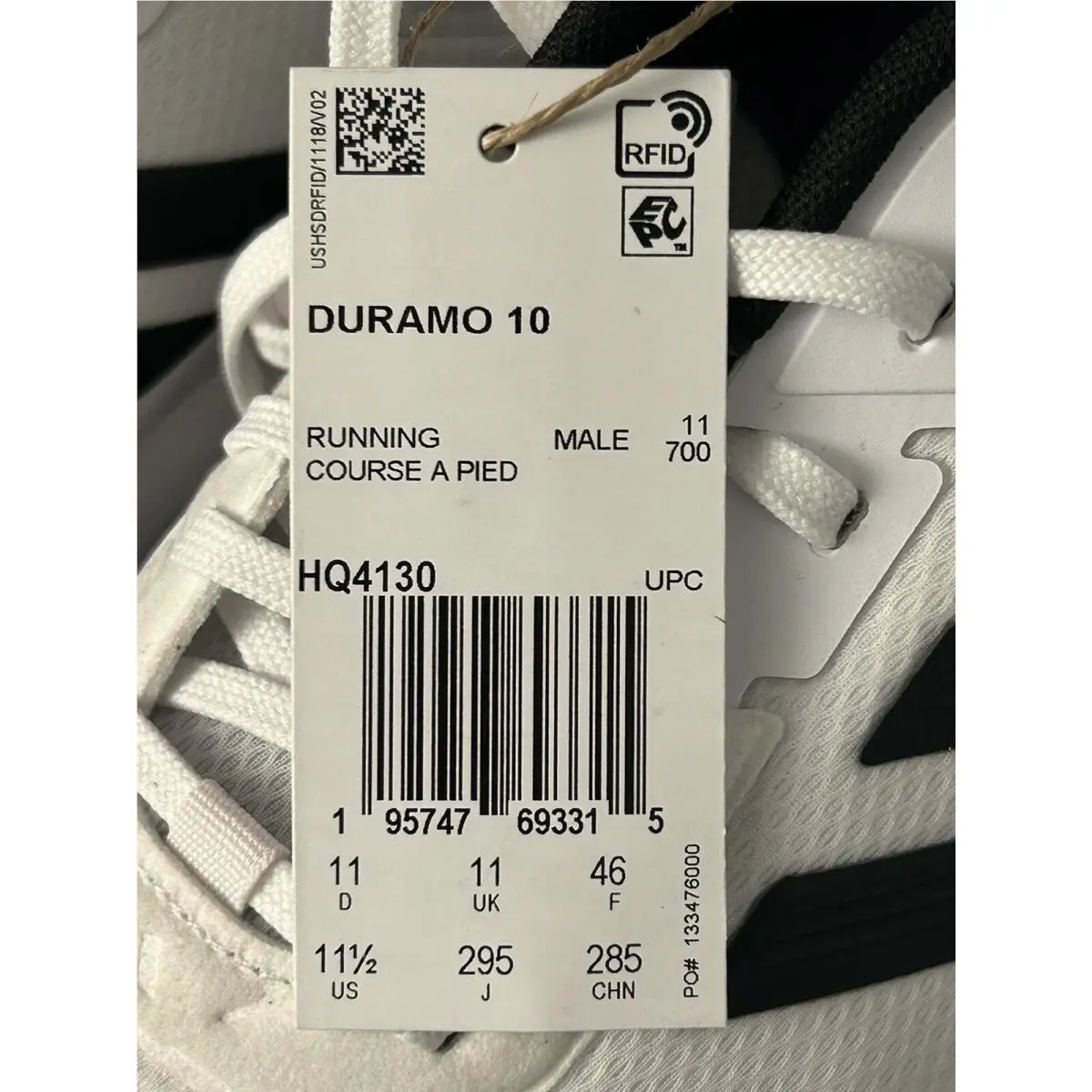 Adidas shoes - Adidas Duramo 10 - Duramo - HQ4130 - White 4