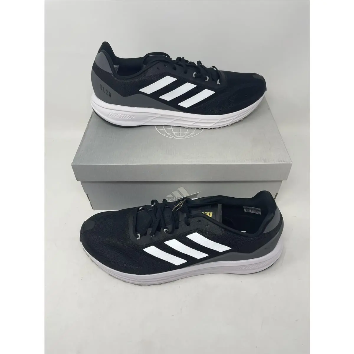 Adidas Q46188 SL20.2 Mens Running Shoes - Black/white Size 8 M