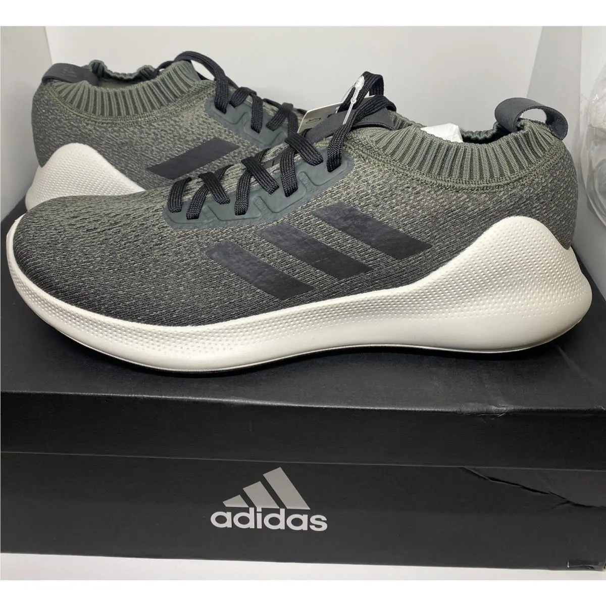Adidas Purebounce+ Green Black Night Cargo Running Shoes Sneakers AC8782 Size 11