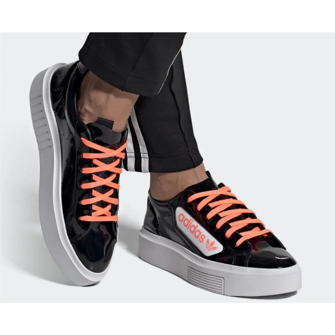 Adidas shoes - Adidas Sleek Super W - Sleek Super - EF4954 - Black, Manufacturer: Core Black Signal Coral Crystal White (UPC: 0193099297076) 0
