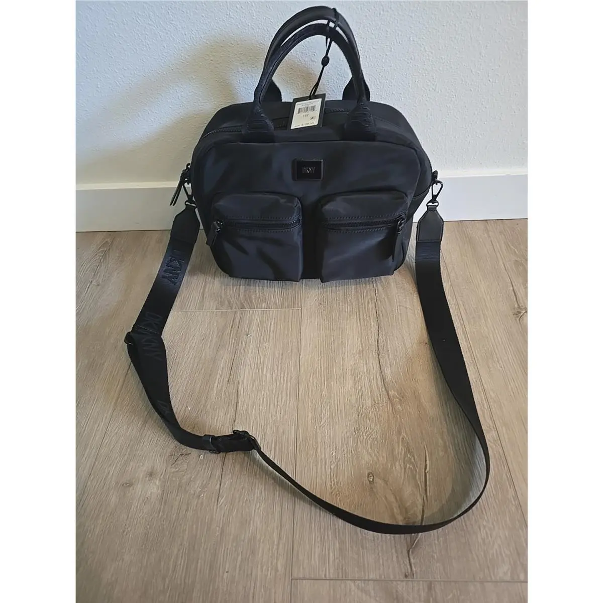 Dkny Women’s Damian Satchel Black/grey Crossbody Bag Handbag Msrp:$ 198.00