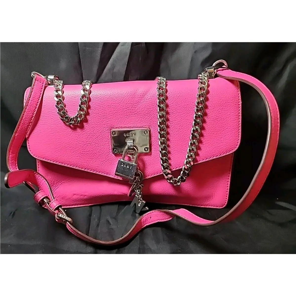 Dkny Elissa Large Leather Shoulder Bag / Purse Pink. 2cntr10