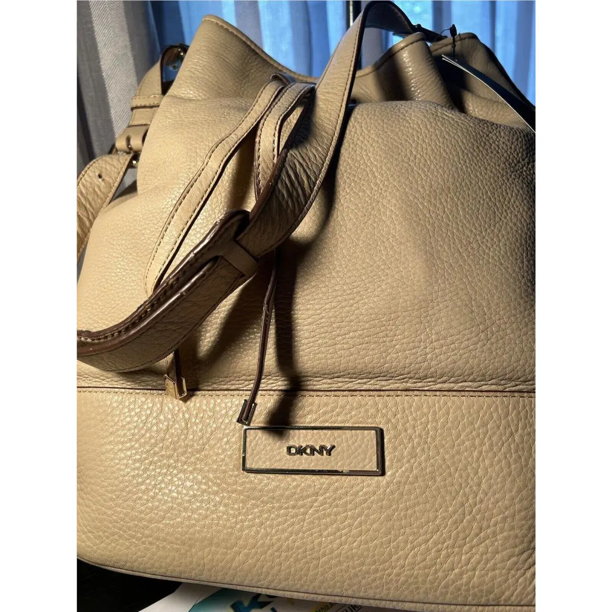 Dkny Crosby Ego Leather Shoulder Bucket Bag Handbag Color