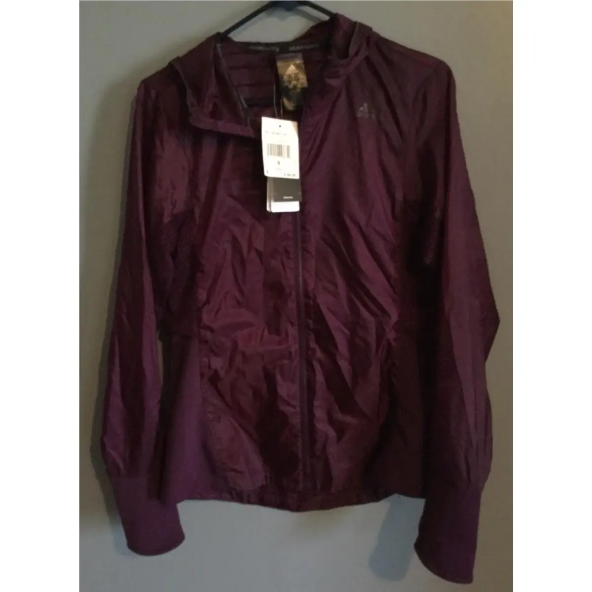Adidas Womans Supernova Tko Jacket Red Night Burgundy Maroon Size Small S BR0839
