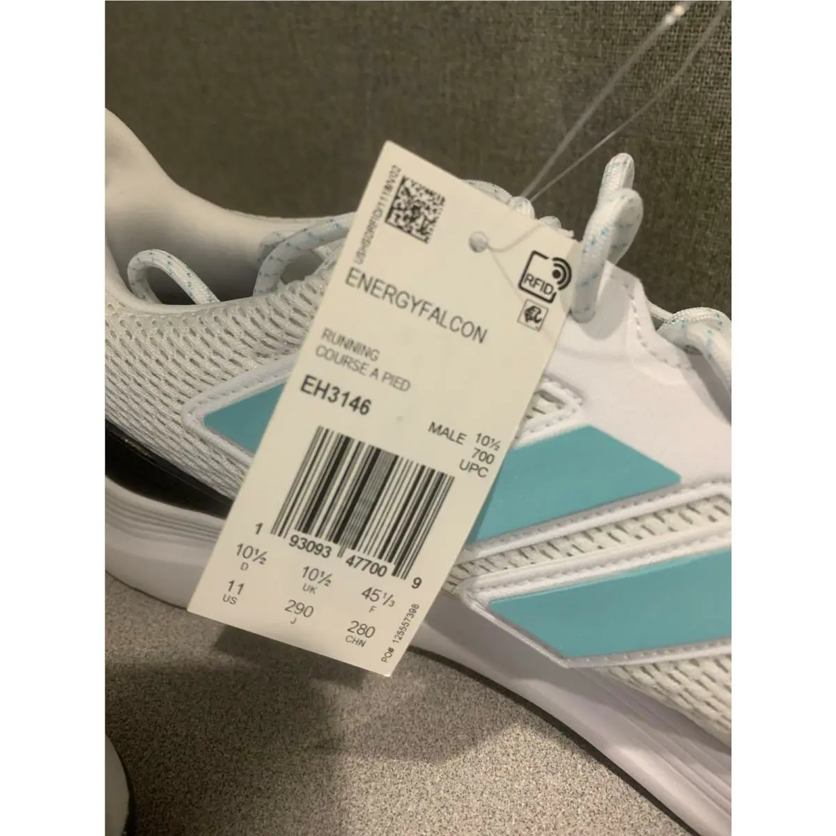 Adidas shoes - adidas - EH3146 - white/teal (UPC: 193093477009) 0