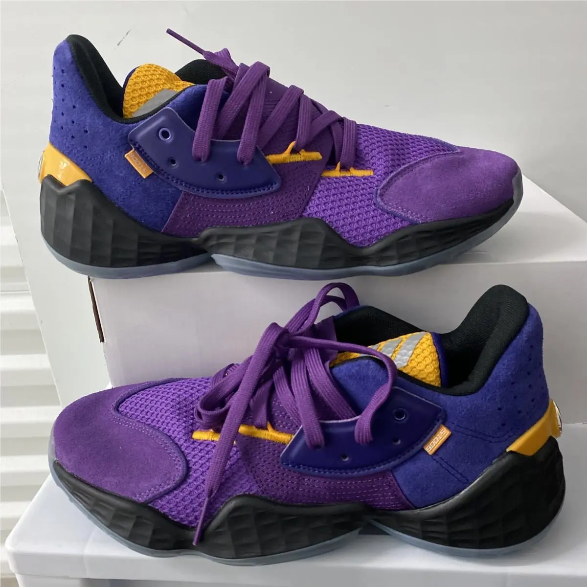 Adidas Mens Harden Vol. 4 Su Casa Mi Casa Los Angeles Lakers Shoes Size 8.5