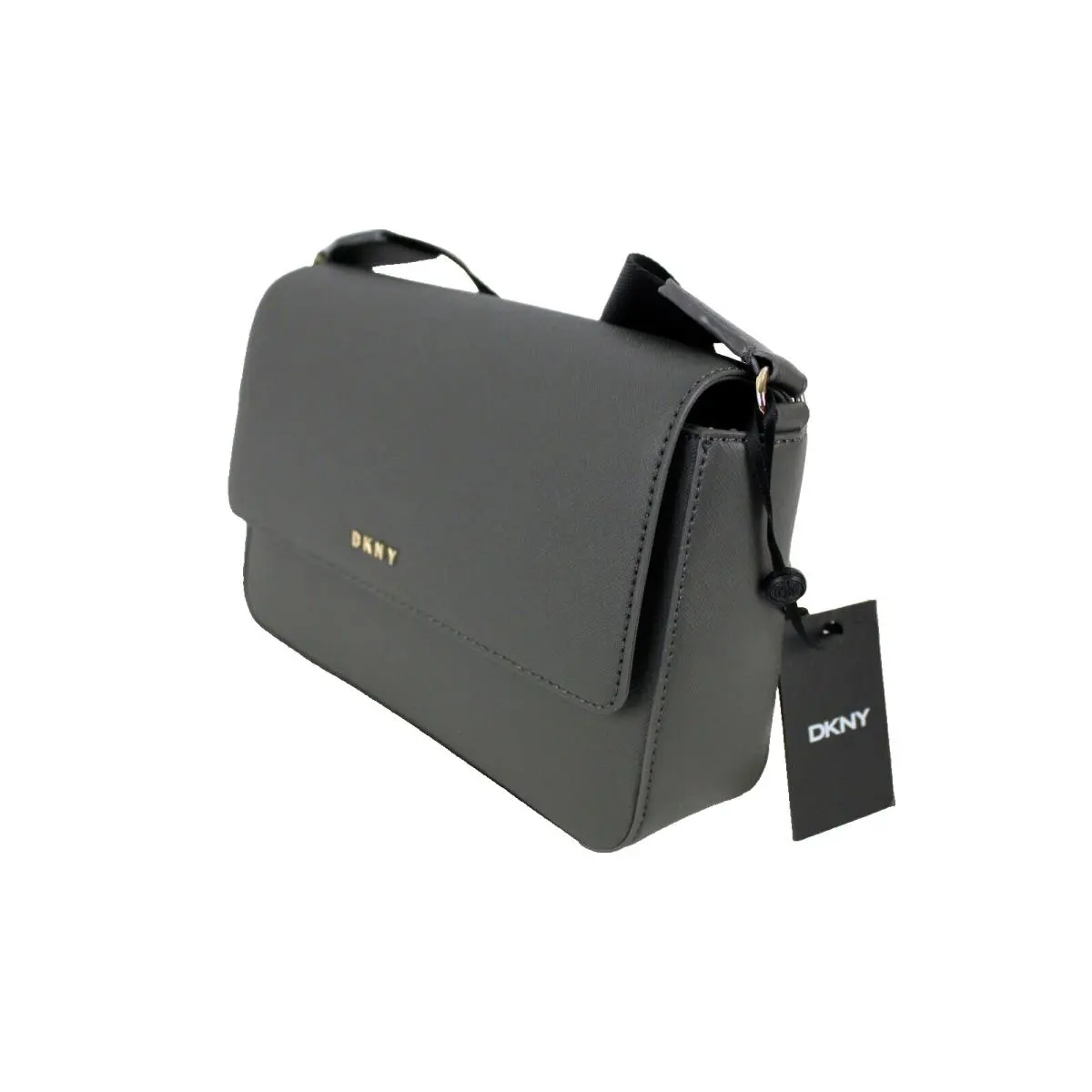 Dkny Winonna MD Flap Crossbody Bag Gray by DKNY