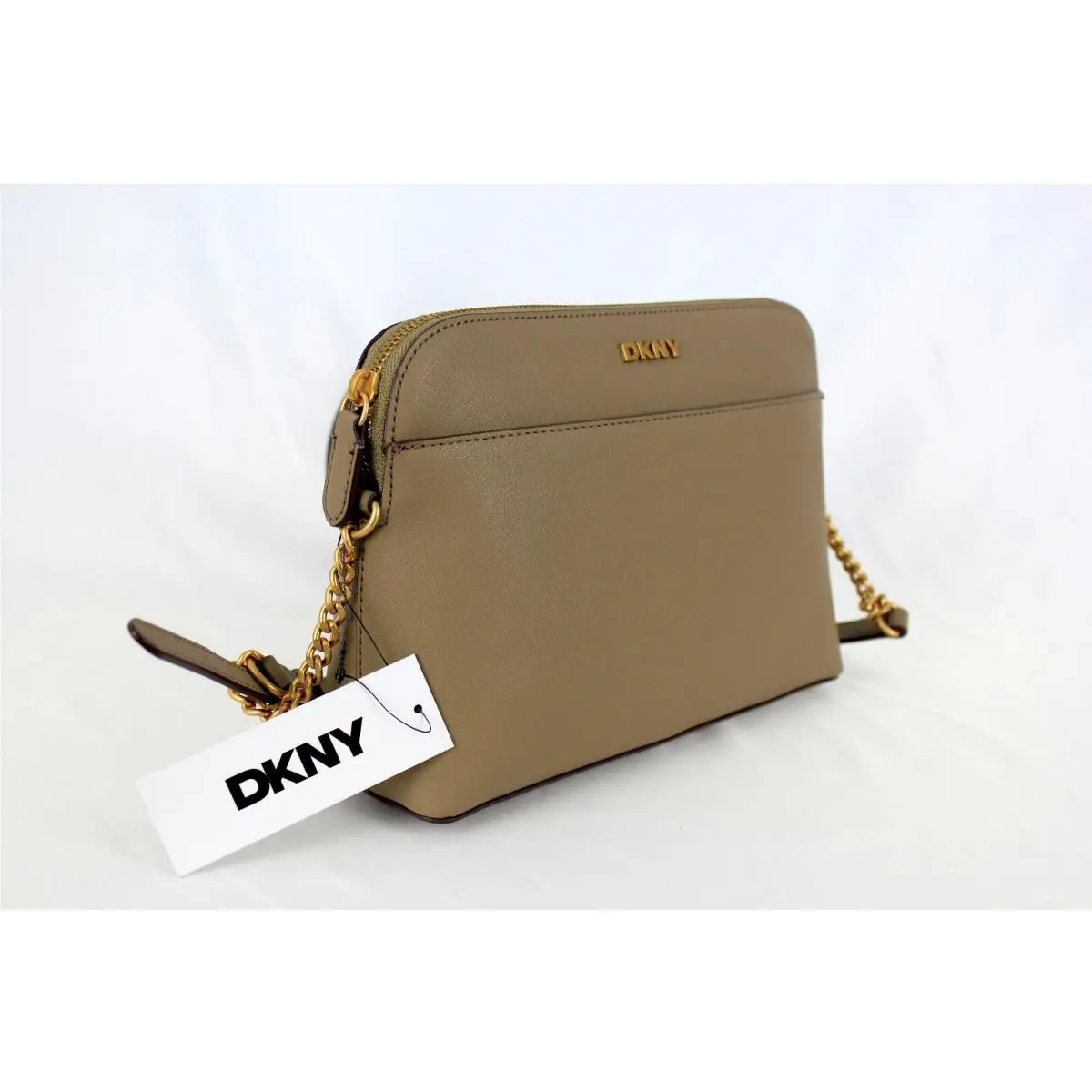 Dkny Bridger Dome Top Zip Shoulder Crossbody Bag Brown