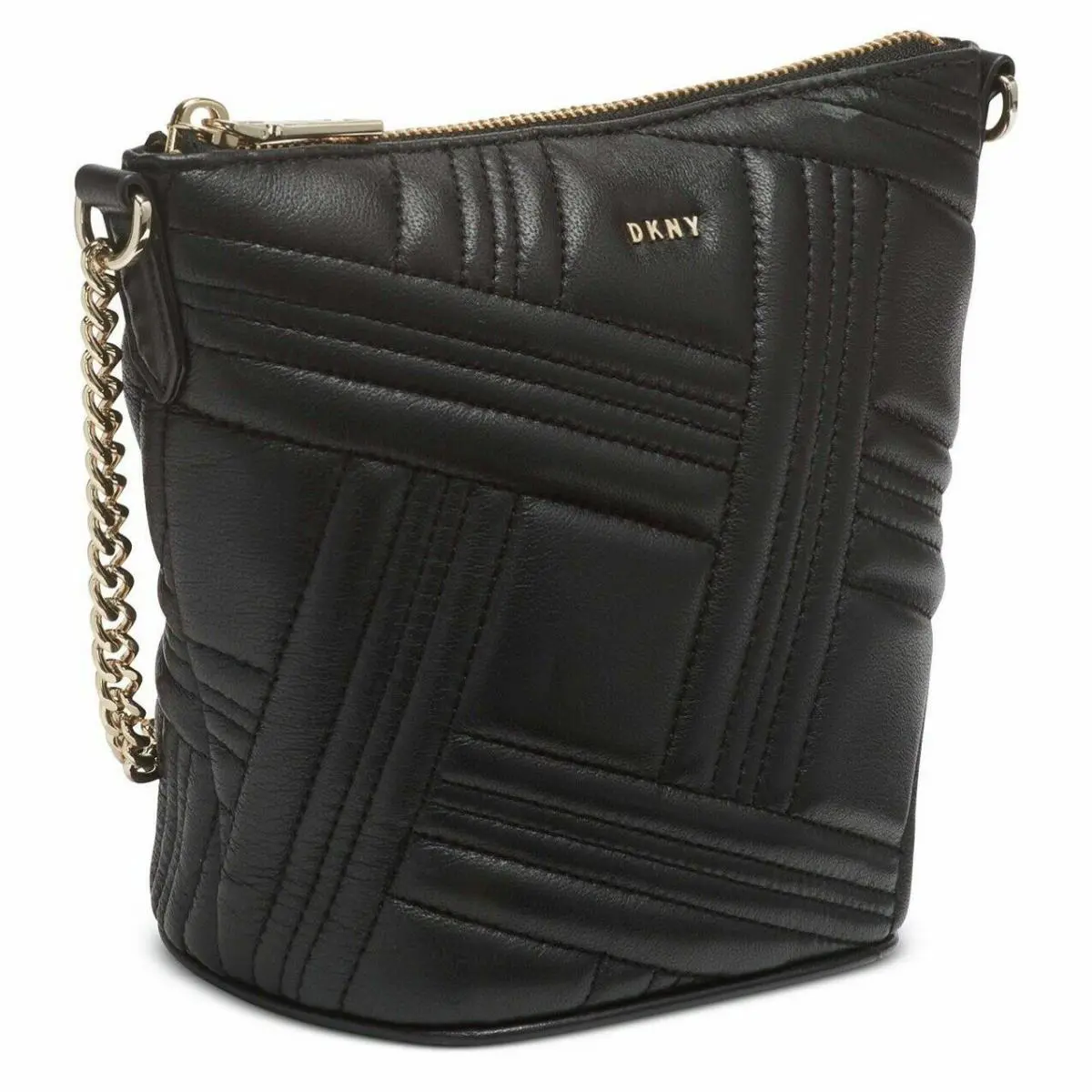 Dkny Allen Crossgrid Bucket Bag - Black
