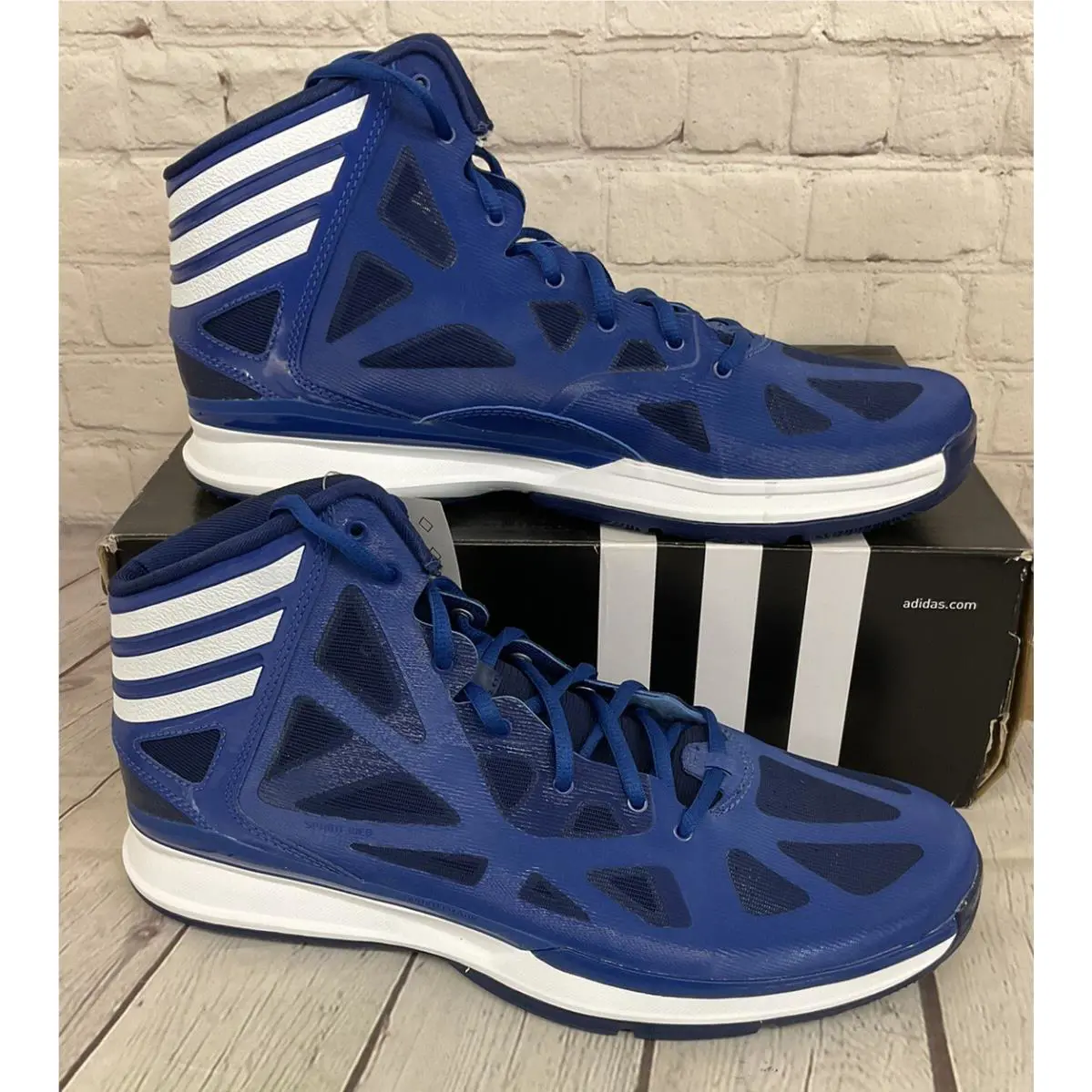 Adidas Q33383 Crazy Shadow 2 Men`s Basketball Shoes Blue White US Size 12.5