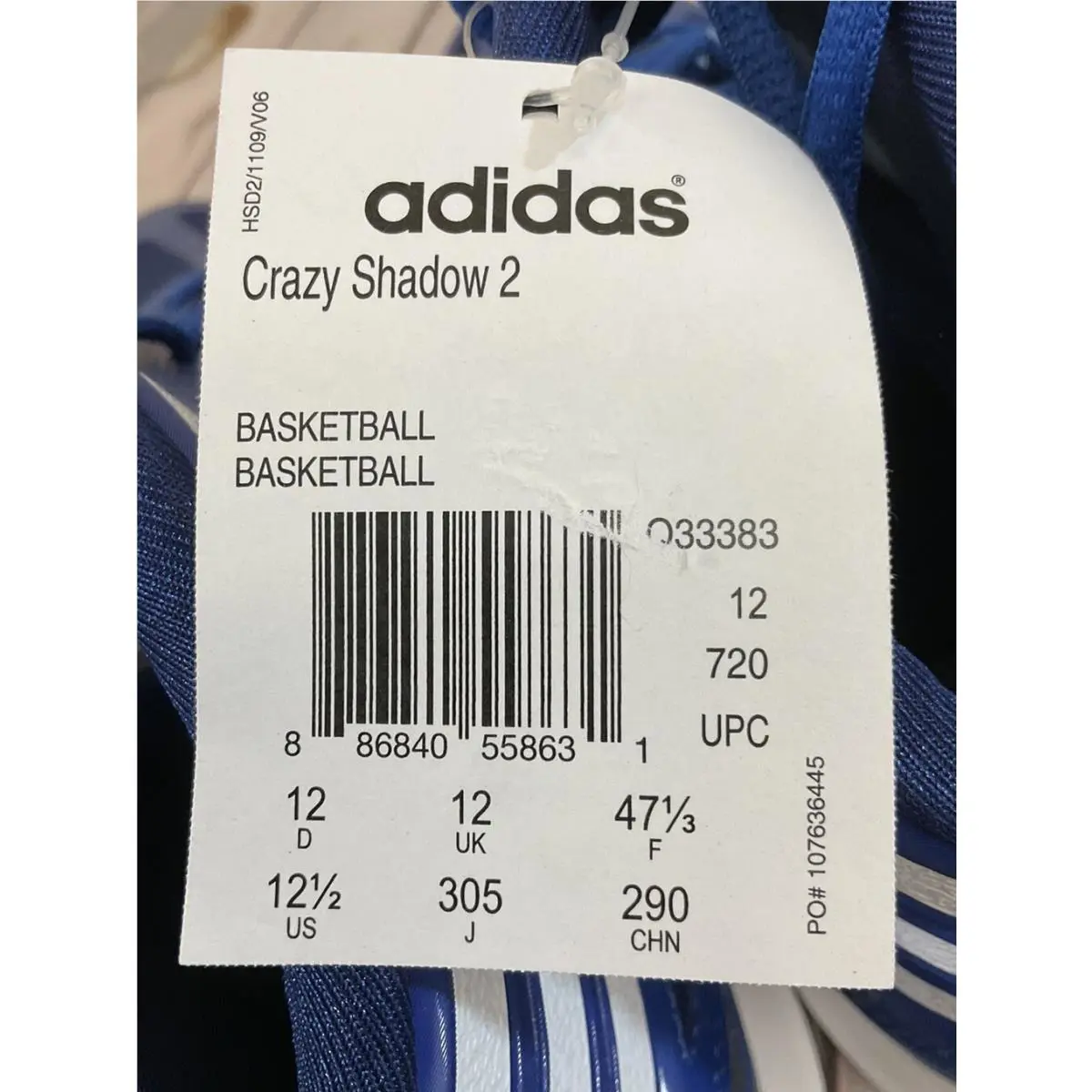 Adidas shoes - adidas Crazy Shadow - Crazy Shadow - Q33383 - Blue (UPC: 886840558631) 11