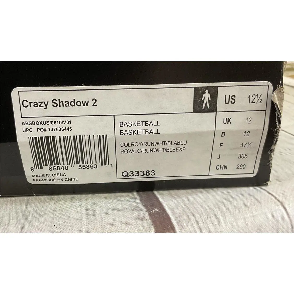 Adidas shoes - adidas Crazy Shadow - Crazy Shadow - Q33383 - Blue (UPC: 886840558631) 12