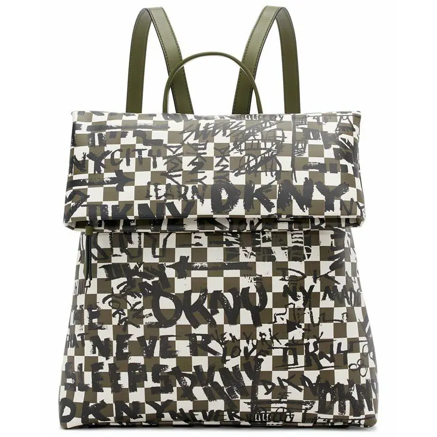 Dkny Tilly Graffiti Foldover Backpack - Exterior: Multicolor