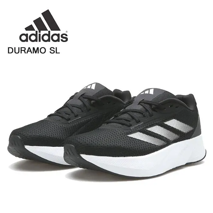Adidas Duramo SL Low Lace-up Sneaker Running Men Shoes Black/white Size 11.5