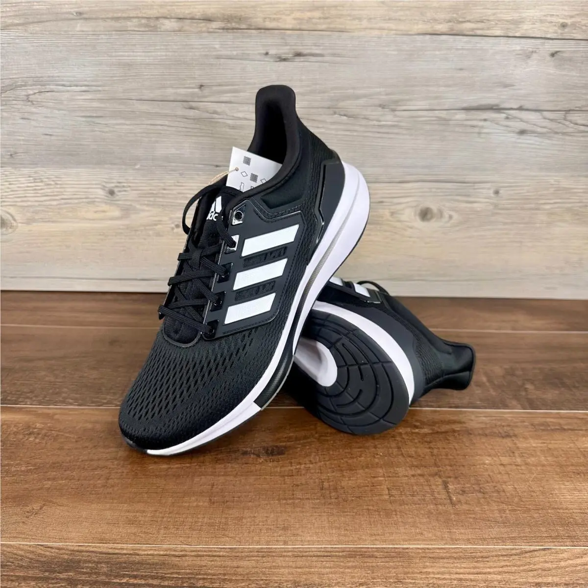 Adidas EQ21 Run Black White Mens Size 8 Core Black Cloud White Grey Four GY2190