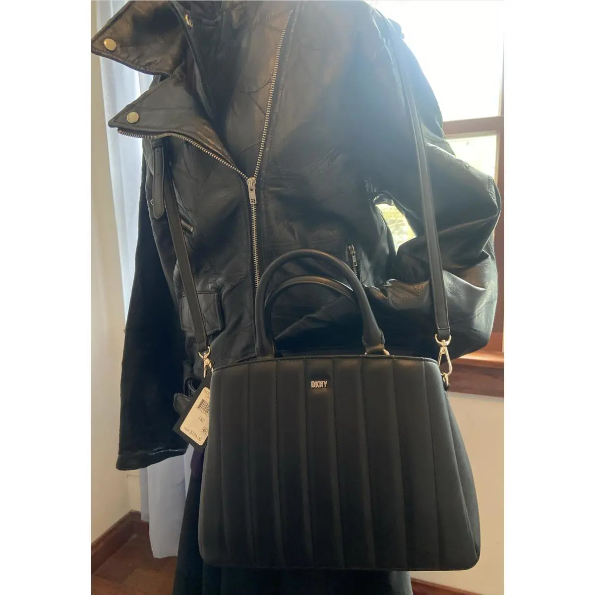 Dkny Paige MD Satchel Bag Crossbody Handled Black R21DZJ